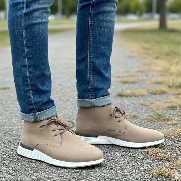 Wolf & Shepherd New W/Out Box Men's Tan & White Lace Up Boot Size 10.5 - Picture 1 of 6